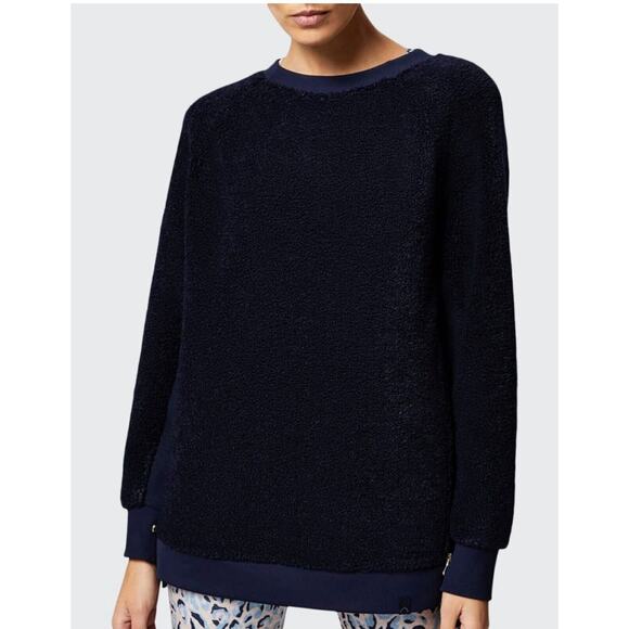 Varley Oakden Side-Zip Sherpa Pullover Oversized Sweatshirt Size XS Women's - Picture 1 of 7